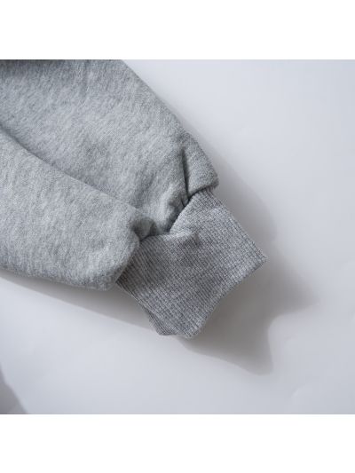 YUSHE Women's 90's Graphic Hoodie & Wide-Leg Sweatpants Set Grey